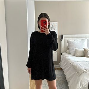 BLACK SWEATER DRESS // REFORMATION